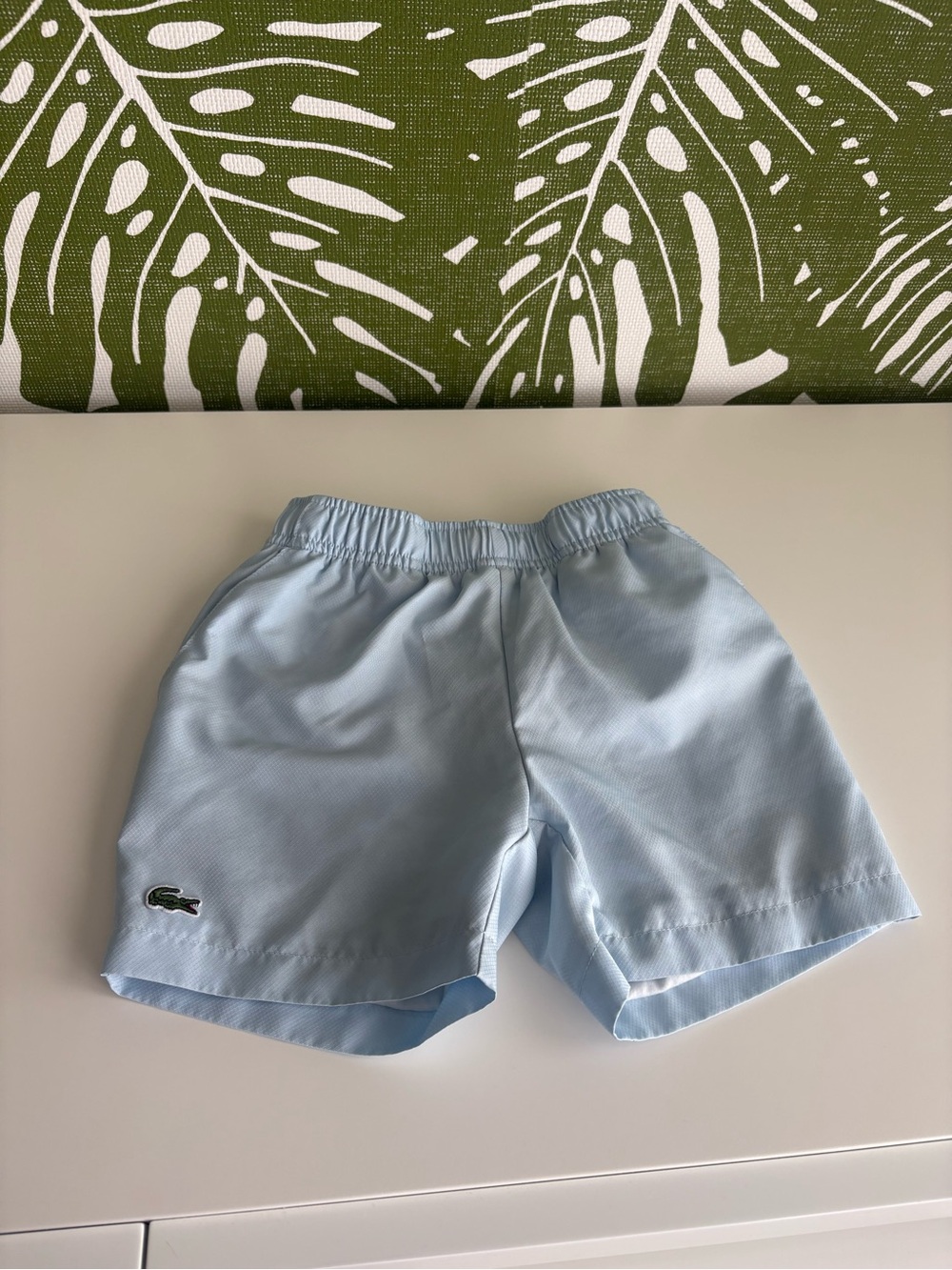 Lacoste Pale Blue Kids Shorts with Crocodile Logo